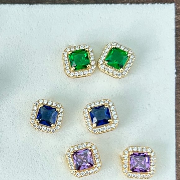 CABLE BANGLE  Stainless Steel bracelets with coloured stone and cubic zirconia - Picture 11 of 13